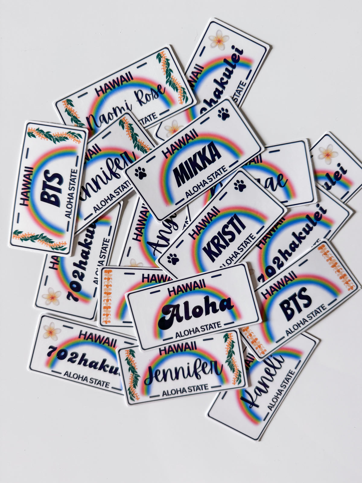 Custom Hawai'i License Plate Sticker