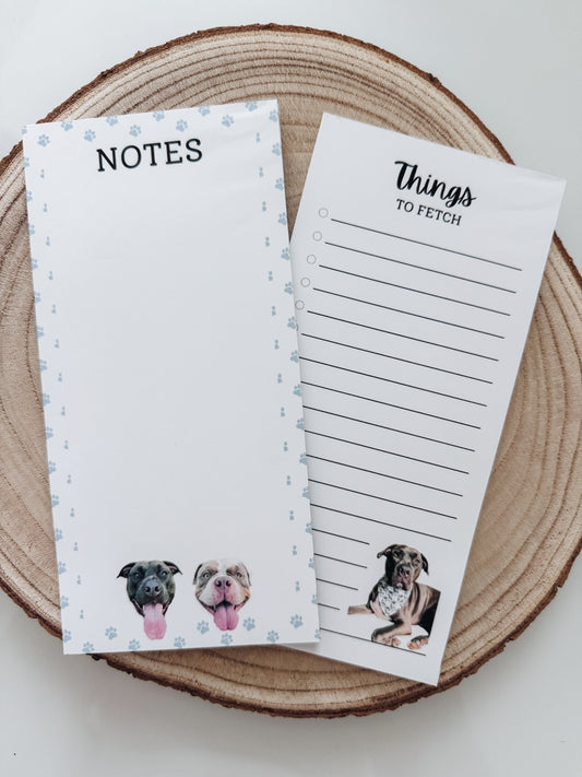 Custom Dog Notepads - Grocery List, Notes