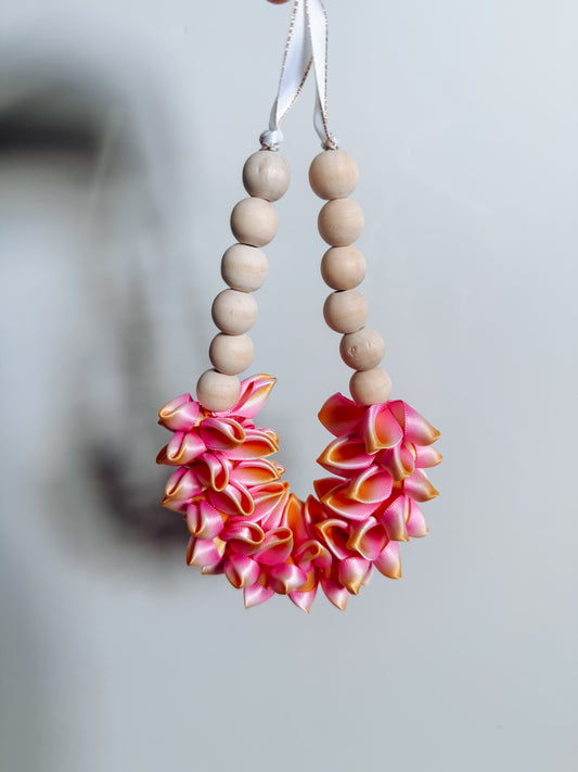 Pink Plumeria Car Lei