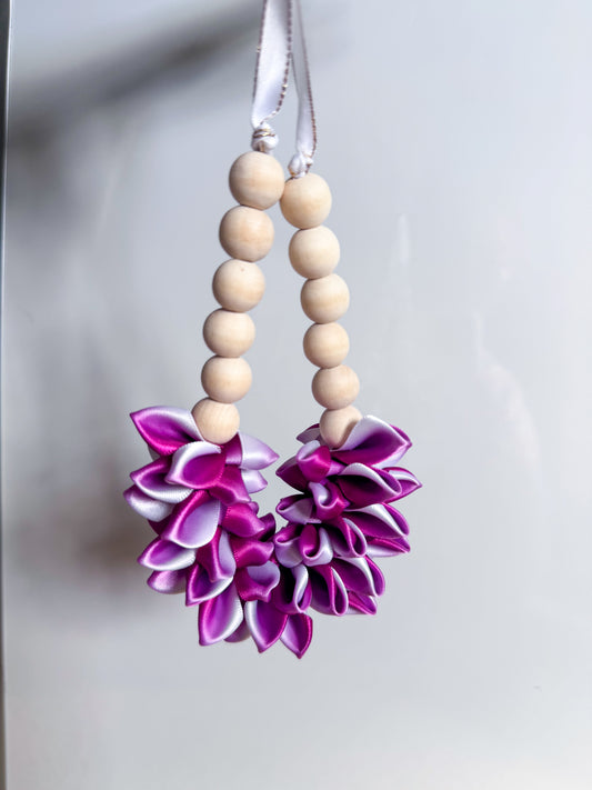 Purple Orchid Car Lei